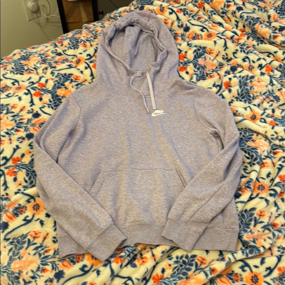 Nike purple Pullover Sweater with Ribbed Cuffs